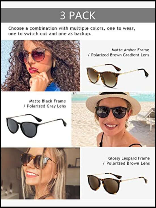 Premium Vintage Round Sunglasses UV400 Polarized TR90 main image 6